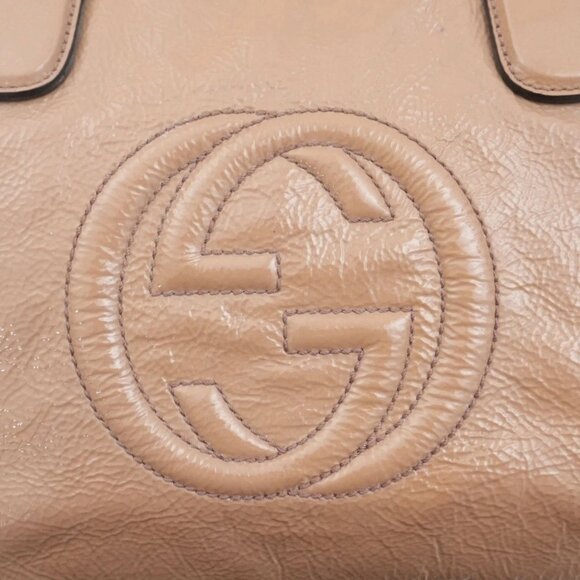 Gucci Soho Shoulder Bag Large Beige Leather - Picture 9 of 15